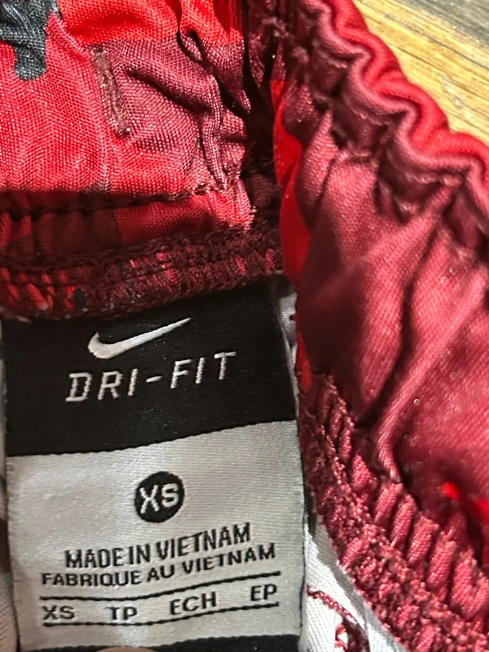 Nike Red and Black Camo Kids Shorts - Picture 2 of 3